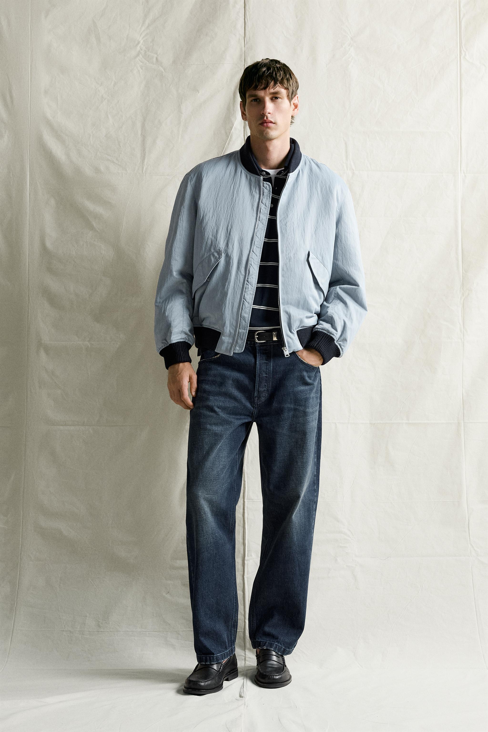 BLOUSON BOMBER À CONTRASTE